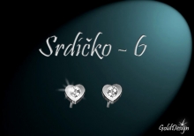 Srdíčko 6 - náušnice rhodium